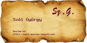 Szél György névjegykártya