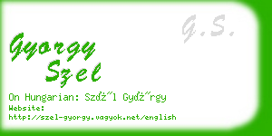 gyorgy szel business card